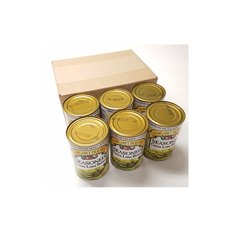Margaret Holmes, Medium Seasoned Green Lima Beans, 15oz Can (Pack