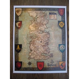 Game of Thrones 11" x 13.5"  Map Collector's Poster