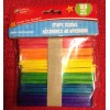 100 Natural Wood Multi-colored Popsicle Sticks School Arts Crafts 3/8X4.5”