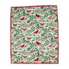 Caspari Songbirds and Holly Paper Guest Towel Napkins in White