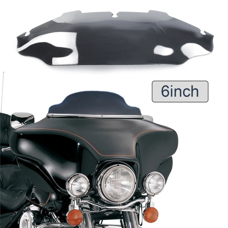 WYNMOTO 6'' Smoke Front Windshield Windscreen for Harley Street Electra