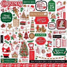 Echo Park CHRISTMAS CHEER 12x12 Element Stickers Carta Bella Holidays Scrapbook Cardmaking