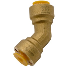 Supplying Demand SB1 5/8 Inch 45 Degree Elbow Quick Connect HVAC Brass Coupler Fitting