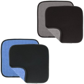 Mawaki Microfiber Bowling Towel, Oil Removal Pads, Set of 2, 20 x 20cm, with Storage Case, Black