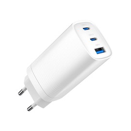 Gembird TA-UC-PDQC65-01-W 3-Port 65 W GaN USB PowerDelivery Fast Charger White