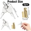 Pack of 2 Trailer Locks with 4 Keys, Plug Lock