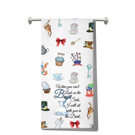 JNIAP Princess Kitchen Towels Princess Dish Towels When You Can’t Look On The Bright Side I Will Sit with You in The Dark Princess Tea Towel (When You can’t kt)