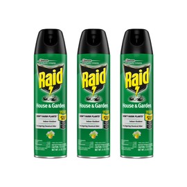 Raid House and Garden Insect Killer Insecticide Aerosol Spray - 11 Oz. (Pack of 3)
