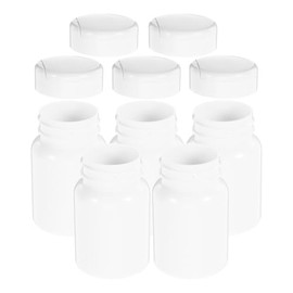 5 Piezas Pastillero de Bolsillo Cilíndrico 80 Cc de PET Tapa