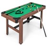 GYMAX Pool Table, 48 Inch Wooden Billiard Tables with 16
