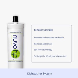 NuvoH2O CitraCharge Pro Spot-Free Dishwasher System – Citrus-Based, Eco-Friendly Water Softener – Reduces Scale – Quick-Connect Install – Protects Dishwashers & Appliances