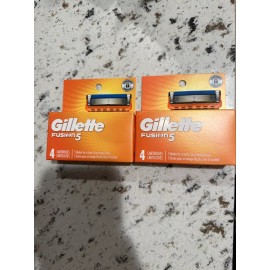 GILLETTE  FUSION 5 2pk X 4=8 CARTRIDGES