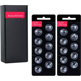 ANCLLO Hearing Aid Domes for Oticon Replacement Parts, Oticon Minifit Bass Domes with Open Vent (8mm/2pcs), Universal Domes for Oticon Hearing Aid Accessories