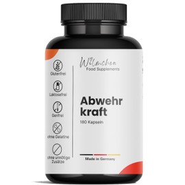 Abwehrkraft Capsules - Complex of 14 Active Ingredients for the Immune System - No Additives - 180 Capsules - 3 Month Supply