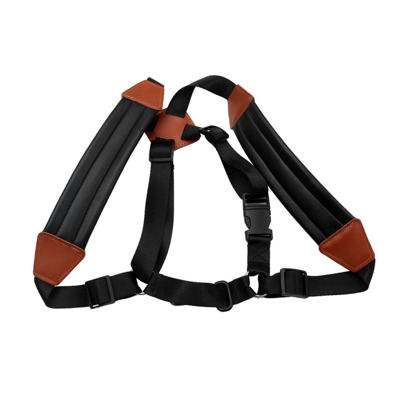 Saxophone Strap Sax Shoulder Strap Adjustable Padded Leather Strap for