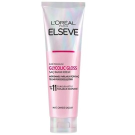 L’Oréal Paris Elseve Glycolic Gloss Mükemmel Parlaklık için Pürüzsüzleştirici Saç Kremi 150 ml