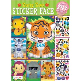 Bendon Zany Zoo Create-A-Face Sticker Pad 42424