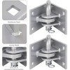 Stationary Dock Connector Hinge Kit,Floating Dock Hinges Hardware Brackets,Heavy-Duty Boat