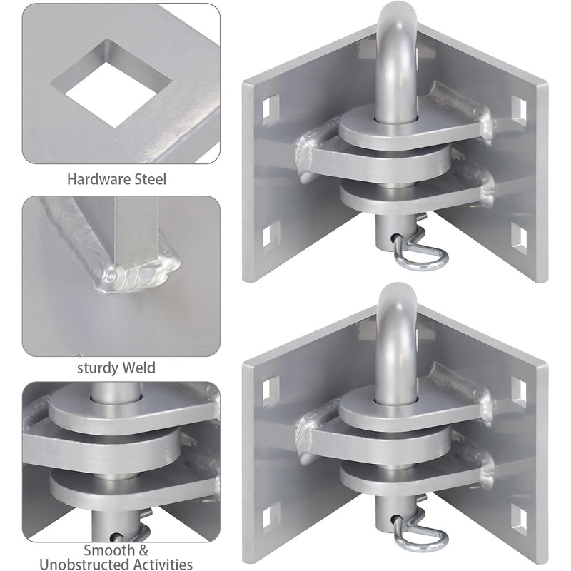 Stationary Dock Connector Hinge Kit,Floating Dock Hinges Hardware Brackets,Heavy-Duty Boat