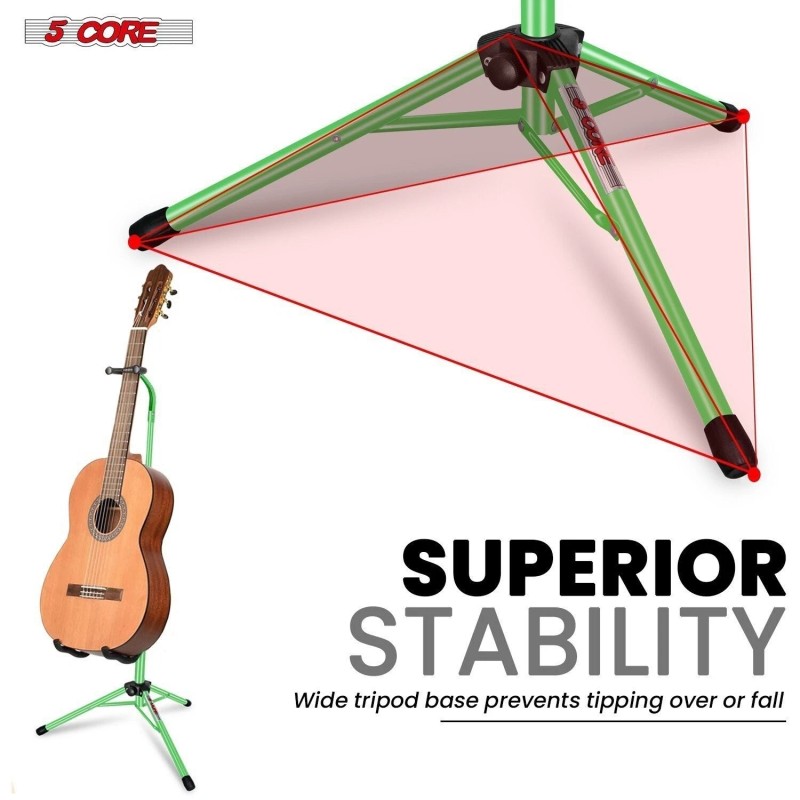5 Core Guitar Stand Pair Floor Adjustable for Acoustic Electric
