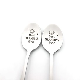 Grandma and Grandpa Gifts for Grandparents Best Grandma Grandpa Ever Spoon Gifts for Grandmother Grandfather Mothers Day Fathers Day Christmas Birthday Gifts for Nana Papa