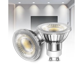 TobeBright GU10 LED Range Hood Light Bulbs 6W,5000K Daylight White Kitchen Light 50W Halogen Bulb Replacement,Dimmable GU10 Appliance Bulb for Recessed Track Lighting,Ceiling Light,Range Hood-2Pack