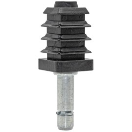WAGNER Pin + Square Sleeve 2 Pieces 17/20 Diameter 8 mm Height 33/26/65 mm for Furniture Castor / Furniture Glides with Holder 8 mm Galvanised Steel / Plastic Clamping Ring - 11008499
