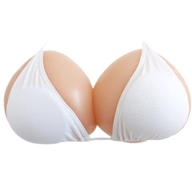 [ミコプエラ] 三角形 乳癌パッド シリコンバスト 人工乳房 左右2個セット 胸パッド (1200グラム×2)