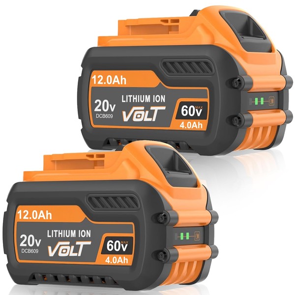 Kulatiom 2Pack 12000mAh Lithium Battery Replacement for Dewalt 20v/60v Power