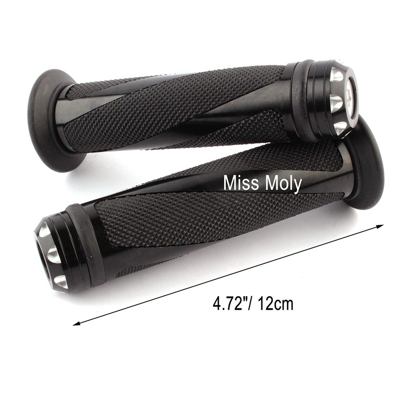 Motorcycle Handlebar Grips, Universal 7/8 Inch Motorcycle Non-Slip Rubber Grips