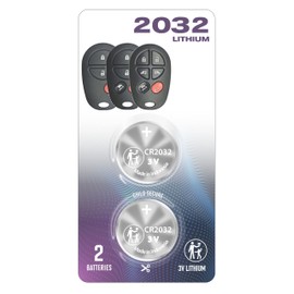 (2 PACK) CR2032 2032 Remote Key Fob OEM Battery fits (2004-2020, 3, 4, 5, 6 Buttons) for Toyota Highlander Sequoia Sienna CE LE XLE Limited Tacoma Tundra (for FCC ID: GQ43VT20T)
