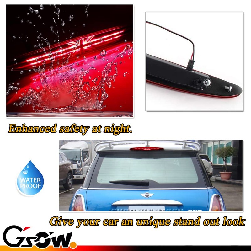 GSOWO Red Lens LED 3rd Brake Light for 2002-2006 MINI