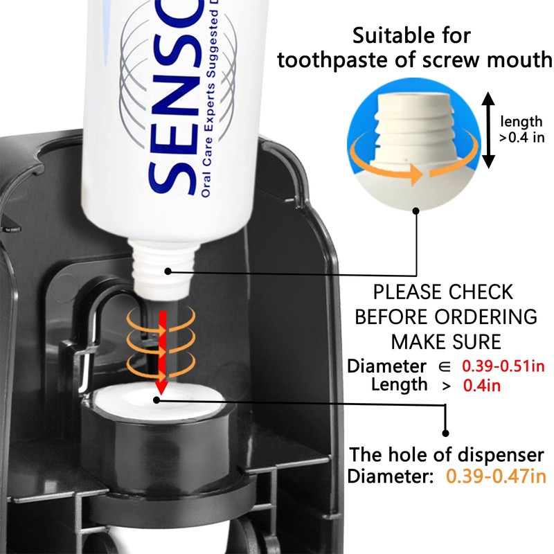 RIDGEPOLE Toothbrush Holder and Toothpaste Dispenser Set, Automatic Toothpaste Squeezer