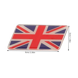 GANAZONO British Flag Car Sticker American Flag Decal Aluminum Alloy Car Decal for Vehicle