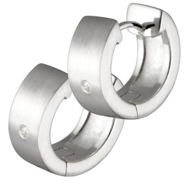 Vinani Jewelry CEM Sterling Silver 925 Creole Earrings