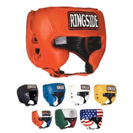 Ringside Competition-Like Boxing Headgear with Cheeks Large, Red