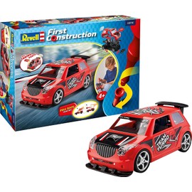 Revell 00910 First Construction Rally Car with Pullback Motor Car Model Vehicle, Red