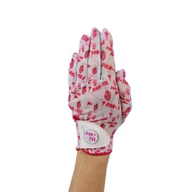 Hand Candy Golf Glove – Premium Cabretta Leather – “Par-Tee” – Left Hand Women's Golf Glove with Matching Ball Marker (Large)