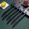 Berglander Black Dinner Knives Set Of 12, Titanium Shiny Black