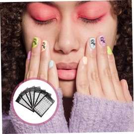 Healeved 7sheets Heart Flower Nail Art Stickers Easy Use Manicure Decals for Nail Designs Floral Patterns for Parties Creative