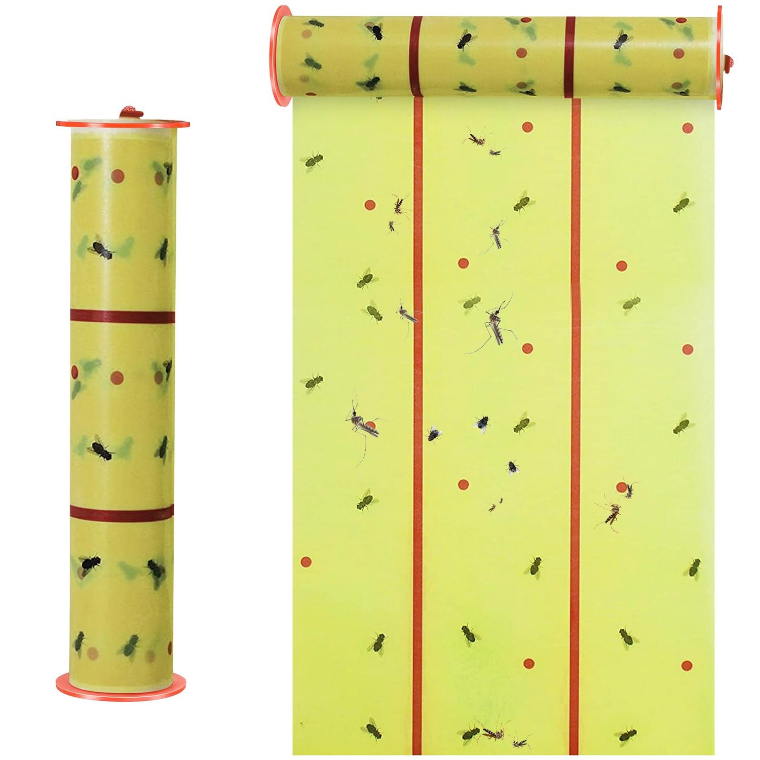 Qualirey Giant Sticky Fly Traps,30 Feet Fly Strips for Indoor Outdoor ...