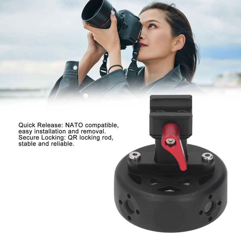 NATO Lock Clamp Round Quick Release 3/8in Thread Aluminium Alloy