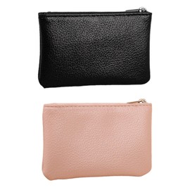 HSIXHAF Women's Small Purse, Leather Mini Purse, Small Purse, Coin Purse, Coin Purse, Coin Purse, Key Case, Woman Wallet, Mini Purse for Women (Blue Pink), black