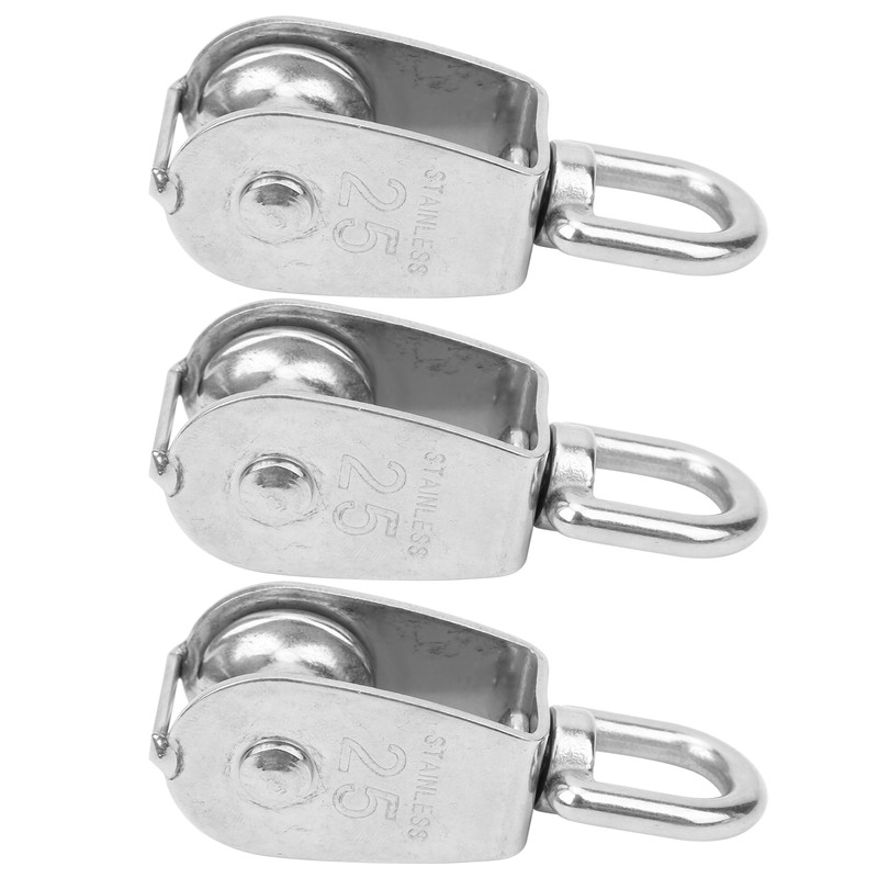25mm 304 Stainless Steel Heavy Duty Single Wheel Pulley Rigging