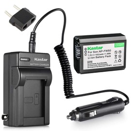 Kastar Battery(1-Pack) and Charger for Sony NP-FW50, BC-VW1, BC-TRW and Alpha 7, a7, a7R, a3000, a5000, a6000, NEX-3, NEX-5, NEX-6, NEX-7, NEX-C3, NEX-F3, SLT-A33, SLT-A35, SLT-A37, SLT-A55V, DSC-RX10