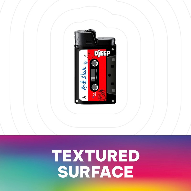 DJEEP Pocket Lighters, Limited Edition Mixtape Collection, Textured Unique Lighters,