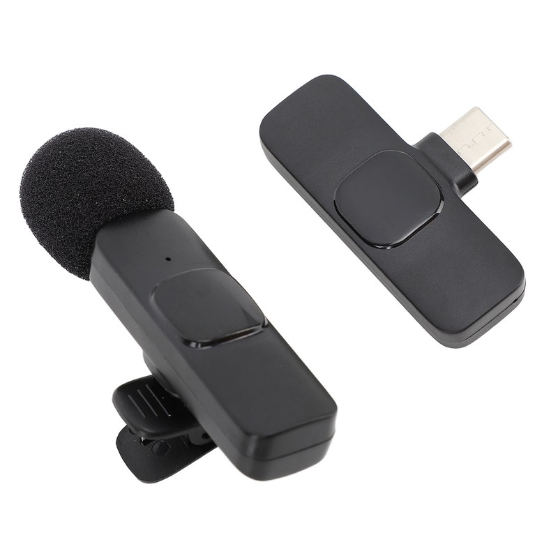 Wireless Lavalier Microphone Noise Cancelling 360° Sound 20m Range Professional