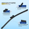 24"+19" Front Windshield Wiper Blades Compatible with VW Volkswagen Jetta