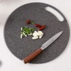 Cabilock Chopping Board Plastic Round Serving Board Breakfast Board Fruit
