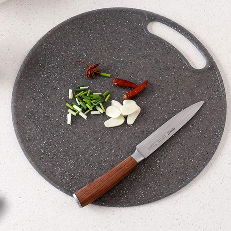 Cabilock Chopping Board Plastic Round Serving Board Breakfast Board Fruit